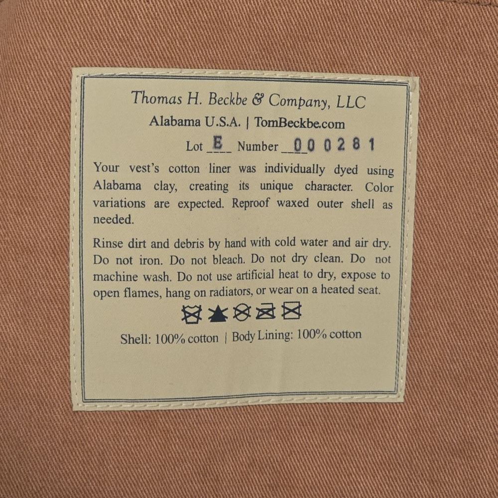 Men's Brown Waxed Canvas Utility Vest - Picture 5 of 5